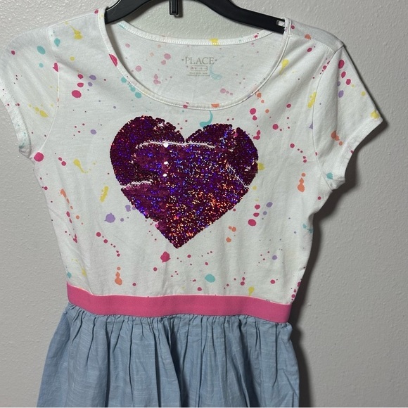 The Children’s Place Denim Chambray Girls Dress size large (10/12) - Picture 3 of 7